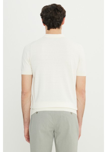 %100 Pamuk Standart Fit Normal Kesim Polo Yaka Triko Tişört