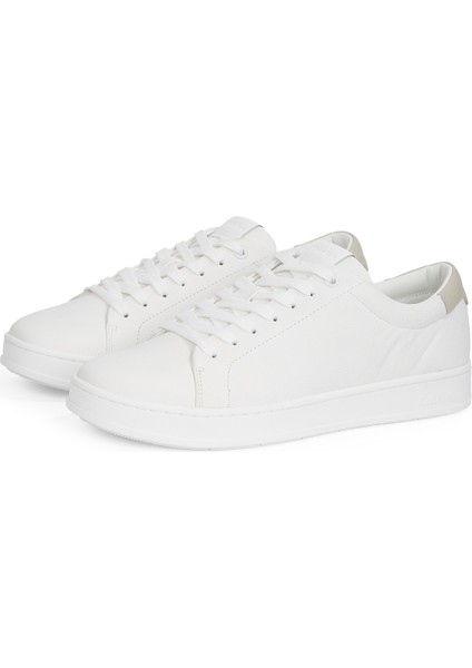 Beyaz Erkek Sneaker Low Top Lace Up Nu