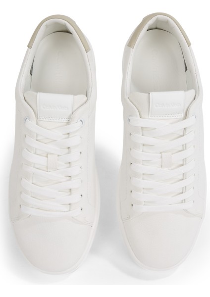Beyaz Erkek Sneaker Low Top Lace Up Nu