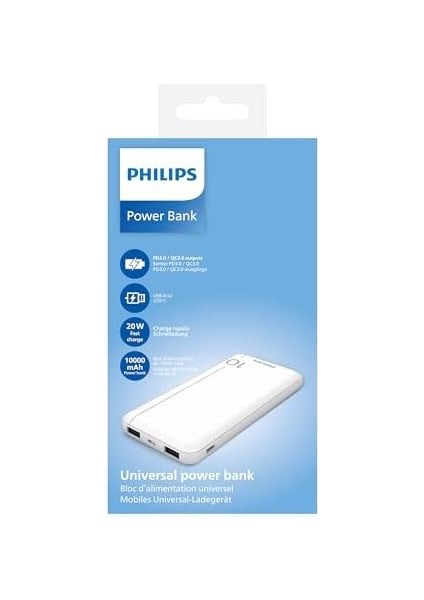 DLP1812PW 10.000 Mah Powerbank 2xusb-A 2.1A, Usb-C Çıkış, Pd- Beyaz fiyatları