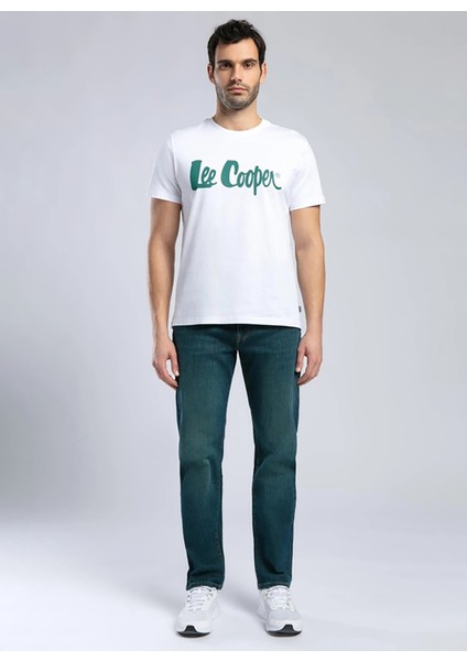 Bisiklet Yaka Beyaz Erkek T-Shirt 252 Lcm 242001 Londonlogo Beyaz-Y