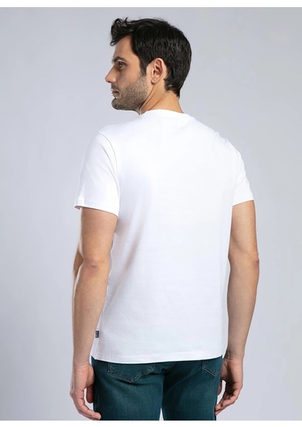 Bisiklet Yaka Beyaz Erkek T-Shirt 252 Lcm 242001 Londonlogo Beyaz-Y modelleri