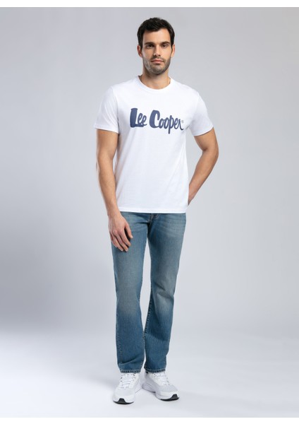 Bisiklet Yaka Beyaz Erkek T-Shirt 252 Lcm 242001 Londonlogo Beyaz-L