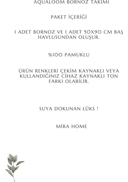 Aqualoom Lüx Kadın Bornoz ve Havlu Seti Pamuklu Mürdüm