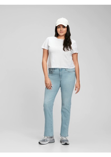 Mid Rise Straight Leg Washwell™ Jean Pantolon