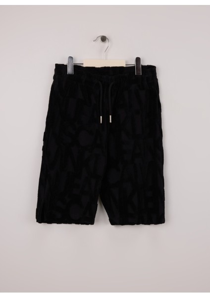 Lastikli Bel Regular Fit Siyah Erkek Çocuk Şort IB0IB02426BEH