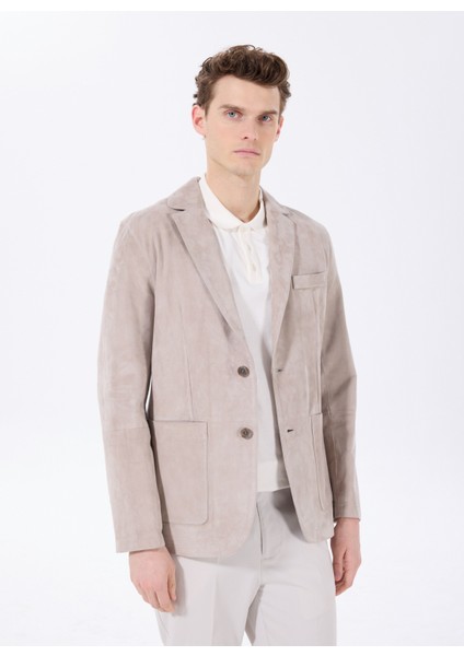 Vizon Erkek Slim Fit %100 Deri Süet Blazer Ceket F5SM-CKT 2924 modelleri