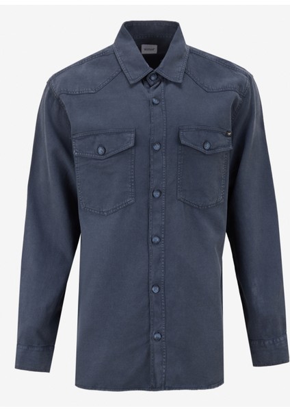 Relaxed Antrasit Düz Erkek Gömlek M5SM-GML1078