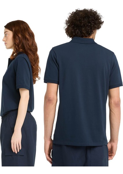 TB0A6UJA4331-WOVEN Badge Polo Lacivert Polo Yaka Normal Kalıp Erkek Polo T-Shirt fırsatları