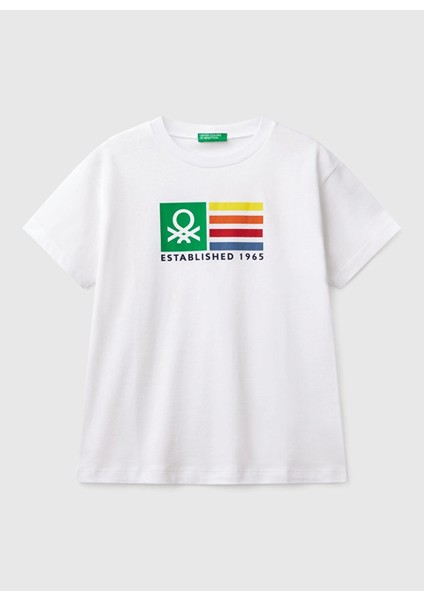 Beyaz Erkek Çocuk T-Shirt