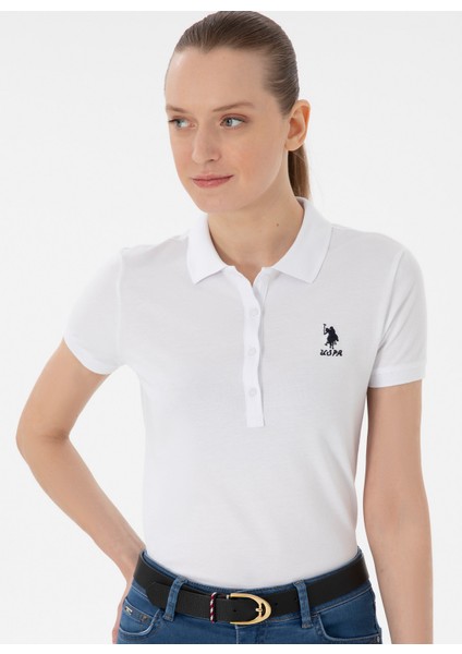 Polo Yaka Beyaz Kadın T-Shirt TP0125 modelleri