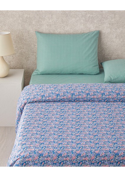 Petit Chamomile Baskılı Çift Kişilik Pike Takımı 200 x 220 cm Pembe