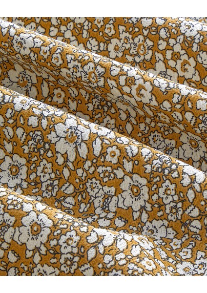 Spring Petal Baskılı Çift Kişilik Pike Takımı 200 x 220 cm Sarı