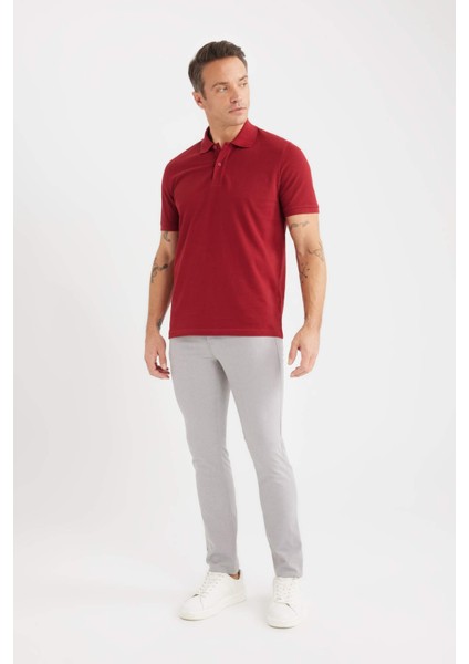 Yazlık Chino Kanvas Dokulu Pantolon Slim Fit Dar Kesim Cepli Dar Paça T1055AZ25SP