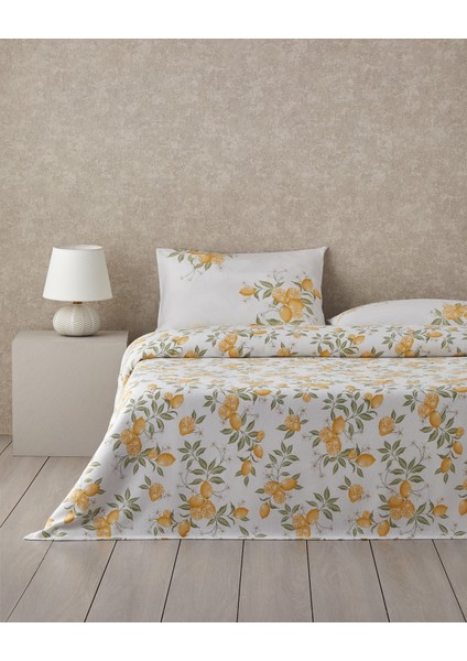 Amalfi Breeze Baskılı Çift Kişilik Pike Takımı 200 x 220 cm Sarı