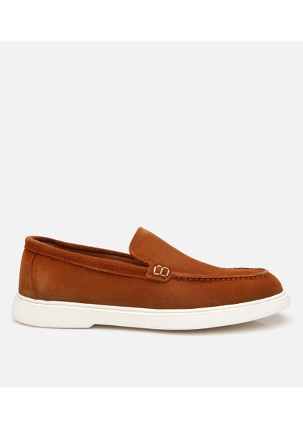 02AYH305500A370 ERKEK Süet Deri Taba Loafer
