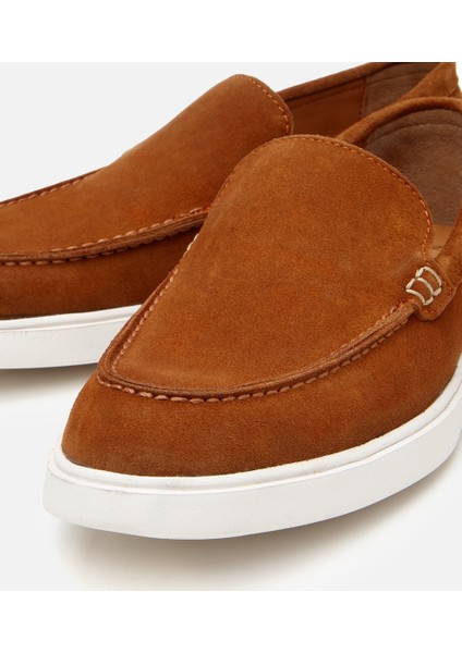 02AYH305500A370 ERKEK Süet Deri Taba Loafer