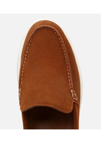02AYH305500A370 ERKEK Süet Deri Taba Loafer