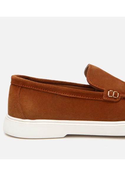 02AYH305500A370 ERKEK Süet Deri Taba Loafer
