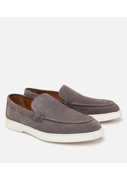 02AYH305500A250 ERKEK Süet Deri Antrasit Loafer