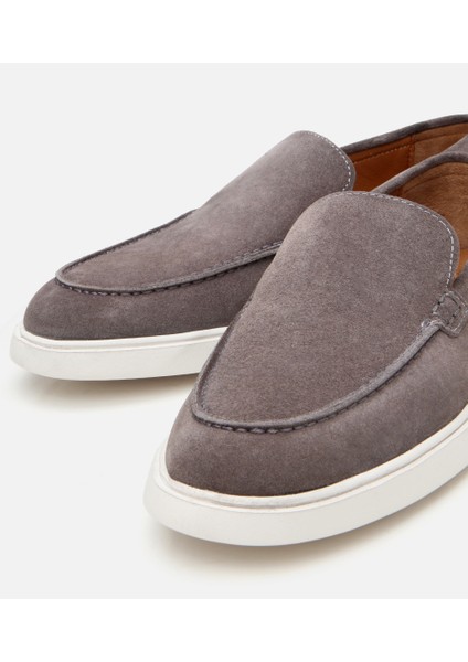 02AYH305500A250 ERKEK Süet Deri Antrasit Loafer