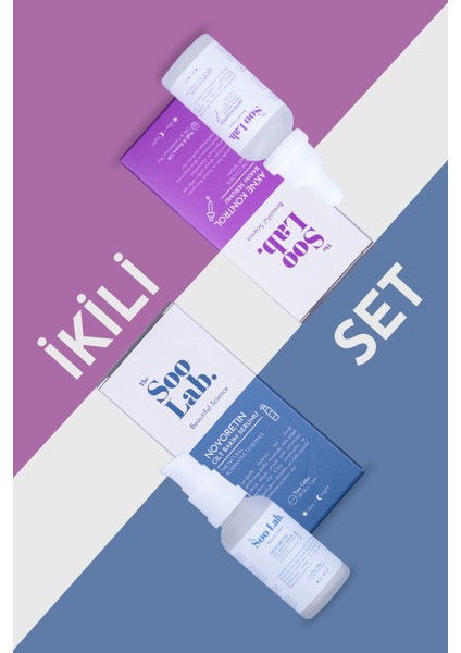 Yağlı ve Karma Ciltler İçin İkili Bakım Serumu Seti | Kontrol | Salicylic Acid, Novoretin