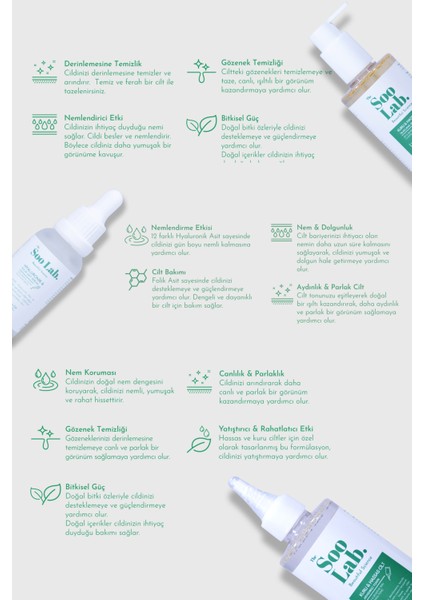 Kuru ve Hassas Ciltler İçin Temizleme Jeli, Tonik, Serum | Hyaluronic Acid, Panthenol, Centella modelleri