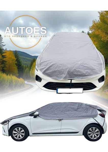Renault Clio 4 2015 Pratik Vinleks Yarım Oto Brandası Lüx Kalite Kalın