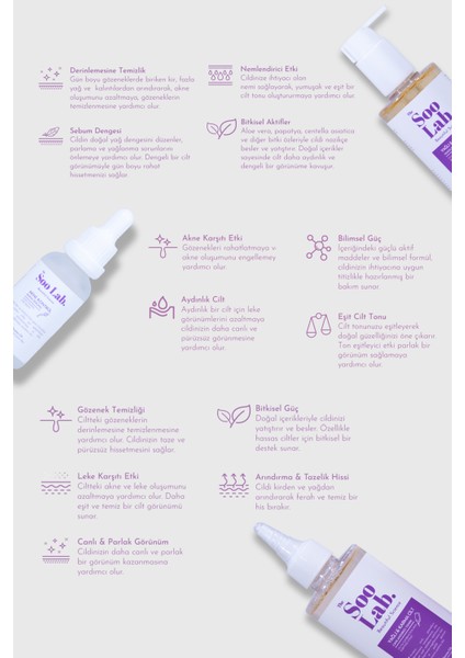 Yağlı ve Karma Ciltler İçin Temizleyici Jel, Tonik ve Kontrol Serumu | Hyaluronic, Salicylic Acid modelleri