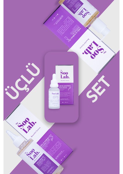 Yağlı ve Karma Ciltler İçin Temizleyici Jel, Tonik ve Kontrol Serumu | Hyaluronic, Salicylic Acid fiyatları