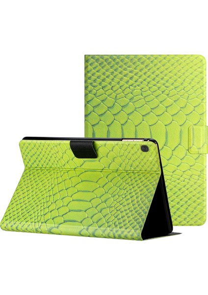 Lenovo Tab M10 TB-X605F / X505 Pu Deri Standı Tablet Timsah Darbeye Dayanıklı Kapak Kart Yuvası ile (Yurt Dışından)