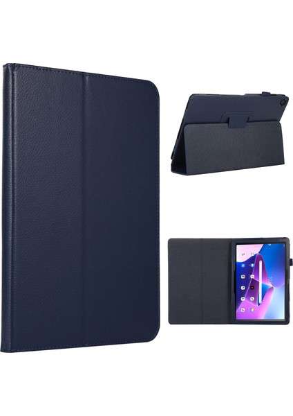 Lenovo Tab M10 (Gen 3) Litchi Doku Pu Deri Kılıf Tam Koruma Standı Tablet Kapağı (Yurt Dışından)
