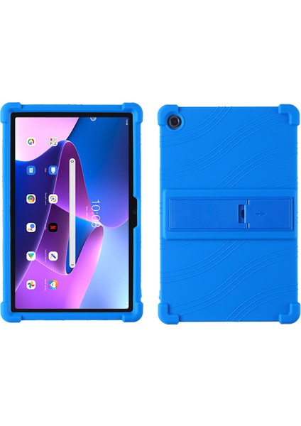 Lenovo K10 Pro TB226XC/TB-223FC Kaymaz Silikon Tablet Kılıfı Kickstand Darbeye Dayanıklı Koruyucu Kapak (Yurt Dışından)