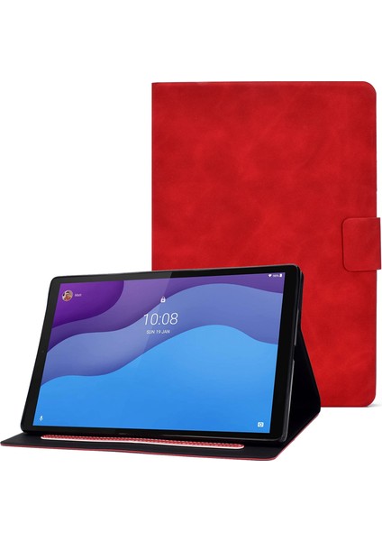 Lenovo Tab M10 (Gen 3) TB-328F Bölünmüş Deri Kapaklı Stand Kapağı, Kart Tutucularla (Yurt Dışından)