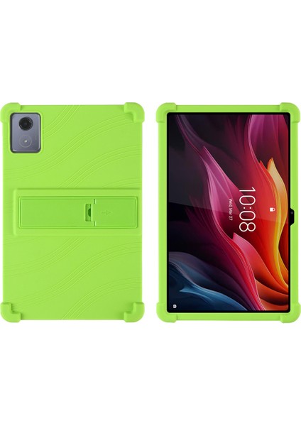 Lenovo Tab K11 Plus Kickstand Sağlam Koruyucu Kapaklı Silikon Kılıf (Yurt Dışından)