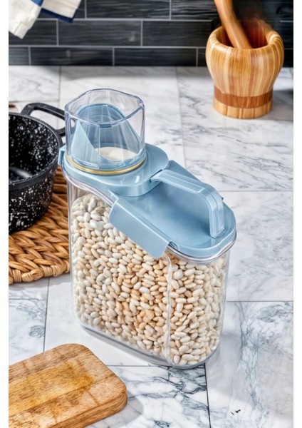 Özel Tasarım 1.8 L Kapaklı Sıvı Toz Deterjan Saklama Kabı Banyo Organizer Çok Amaçlı Saklama Kutusu