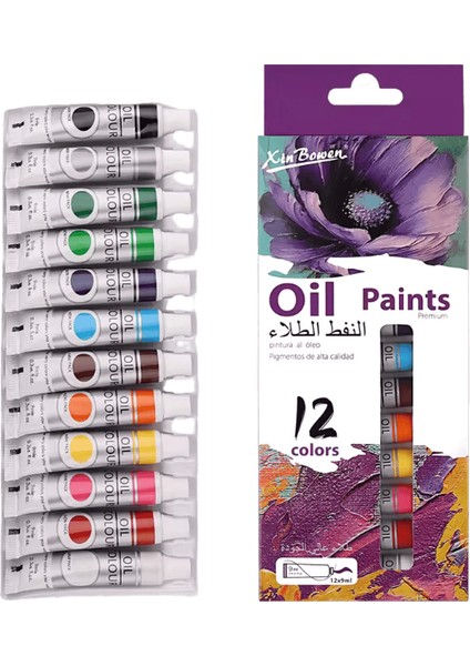 9ml, Kumaş Giyim Için Yağlı Boya Seti, Tırnak Camı Çizimi, Su Geçirmez Sanat Malzemeleri, 12 Renk, Renk: 12 Renk (Yurt Dışından)