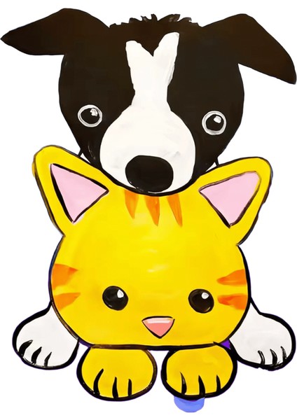 Azqsd Çocuklar Için Numaralarla Boya Kedi Köpek Hayvan Yağlı Boya Tuval Üzerine Çizim El Boya Kitleri Diy Hediye Duvar Dekorasyonu Renk: AABB-8353 / Boyut (Cm): 20X30CM Çerçeve Yok (Yurt Dışından)