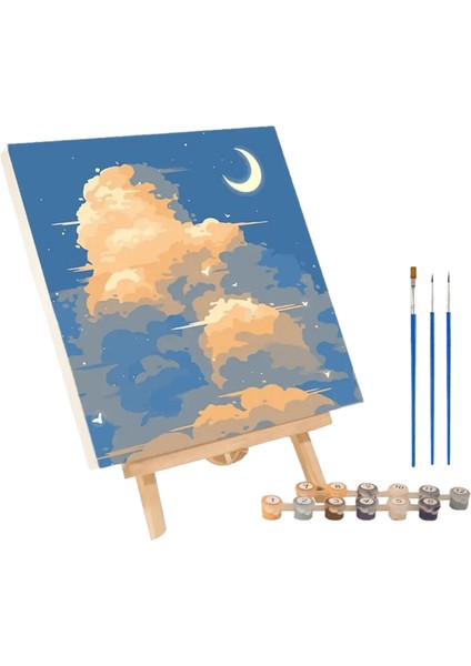 Numaralara Göre Çerçeve Boyama Kitleri Soyut Gün Batımı Manzara Modern Çizim Numaralara Göre Boyama Ev Dekorasyonu Için Akrilik Boya Renk: E (Yurt Dışından)