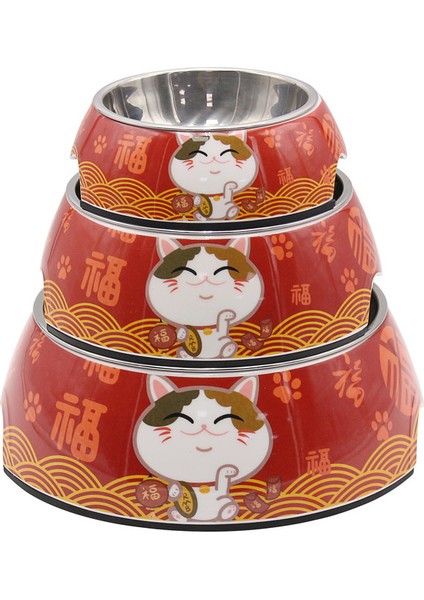 Paslanmaz Çelik Köpek Kabı Mama Kabı Çift Katmanlı Kedi Kabı Evcil Hayvan Kabı Besleme Içme Suyu Kedi Malzemeleri Köpek Kabı (Yurt Dışından)