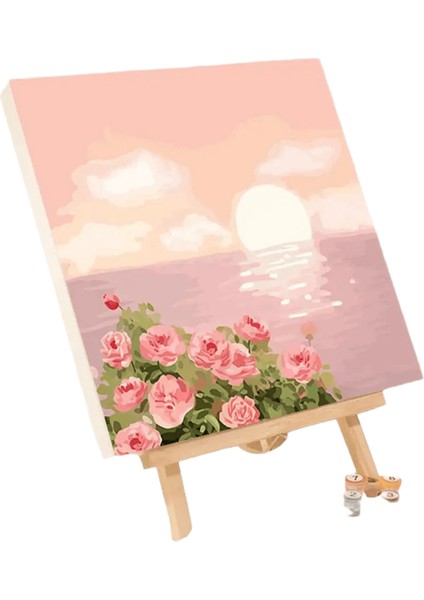 Numaralara Göre Çerçeve Boyama Kitleri Soyut Gün Batımı Manzara Modern Çizim Numaralara Göre Boyama Ev Dekorasyonu Için Akrilik Boya Renk: A (Yurt Dışından)