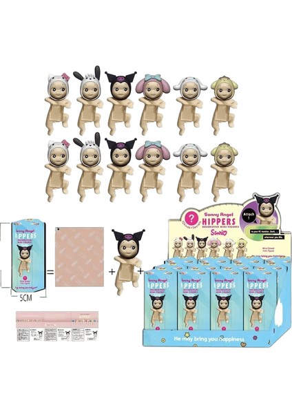 Sanrio Sonny Angel Sürpriz Kör Kutu Hello Kitty Kawaii Karikatür Koleksiyonu Mini Figürler Süsler Bebekler Çocuk Noel Sirenk:12 Adet Set (Yurt Dışından)