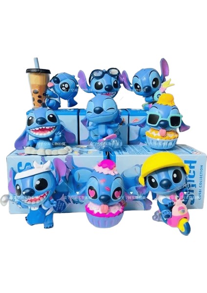 Kör Kutu Lilo Stitch Stitch Anime Pvc Model Myster Kutusu Çocuk Oyuncak Çevre Noel Bauble Süsrastgele 9 Adet (Yurt Dışından)