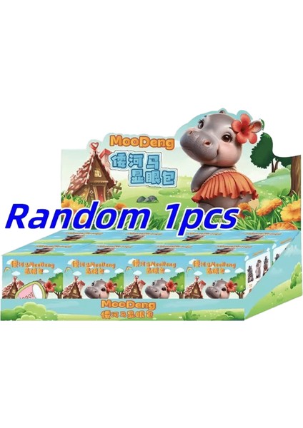 Moo Deng Bebek Hippopotamus Kör Kutu Sevimli Hippo Figür Oyuncaklar Çocuk Doğum Günü Noel Oyuncak Rastgele 1 Adet (Yurt Dışından)