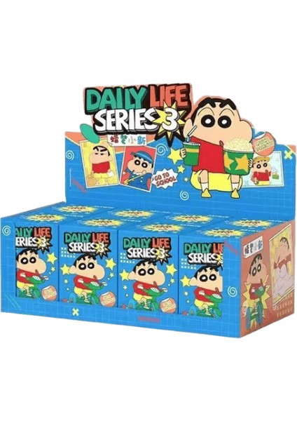 Anime Crayon Shin Chan Kör Kutu Günlük Yaşam Serisi 3. Nesil Kör Kutu Bebek Oyuncak Serisi Model El Yapımı Süs Oyuncak Sekiz Tam Set (Yurt Dışından)