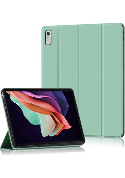 Lenovo Tab P11 Gen 2 Üç Katlı Stand Tablet Kılıfı Pu Deri Yumuşak Tpu Tam Vücut Koruyucu Kapak (Yurt Dışından)