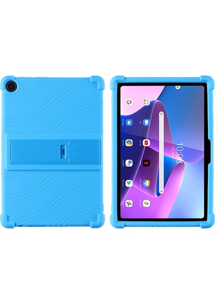 Lenovo Tab M10 (Gen 3) / TB-328XU Anti-Damla Tablet Çizilmez Silikon Tablet Kılıfı Kickstand ile (Yurt Dışından)
