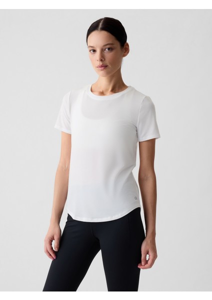 Kadın Beyaz GapFit Breathe T-Shirt