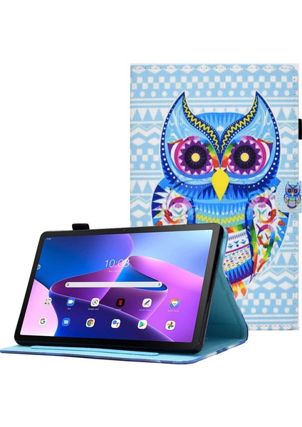 Lenovo Tab M10 Plus (3rd Gen) / Xiaoxin Pad 2022 10.6 Inç Pu Deri Standlı Tablet Kılıfı (Yurt Dışından)