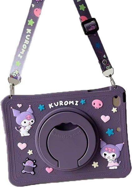 Xiaomi Redmi Pad Se 11INÇ Kılıf Kuromi Cute Dolls Standlı Eğlenceli 3D Karekterli Çocuk Kılıfı (Xiaomi Redmi Pad Değildir)